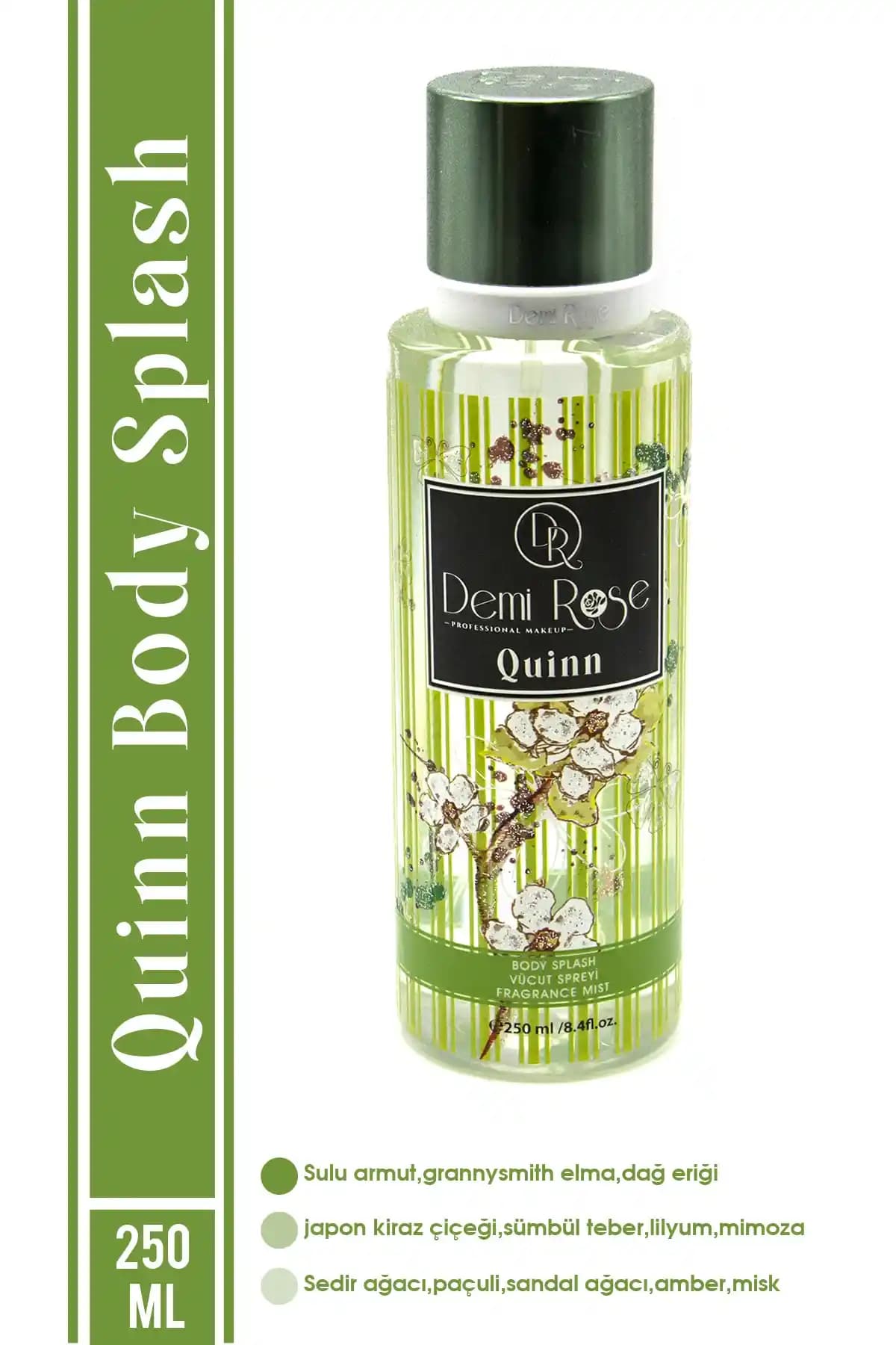 DemiRose Quinn Body Splash 250 ml: Kalıcı ve Ferahlatıcı Aromatik Vücut Spreyi
