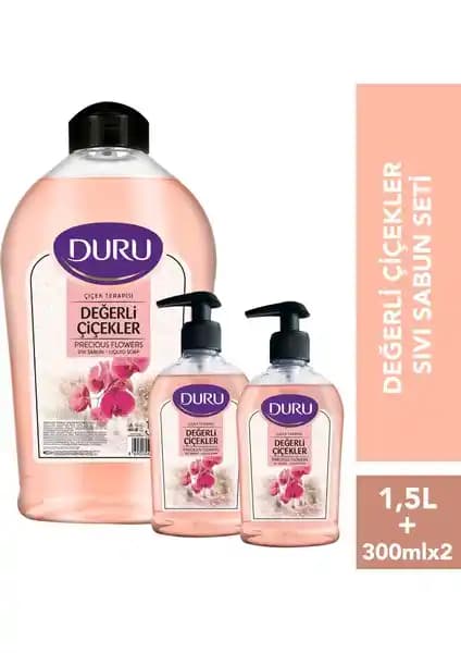 Duru Çiçek Terapisi Değerli Çiçekler Sıvı Sabun Avantaj Paketi ile Kalıcı Koku ve Cilt Dostu Temizlik
