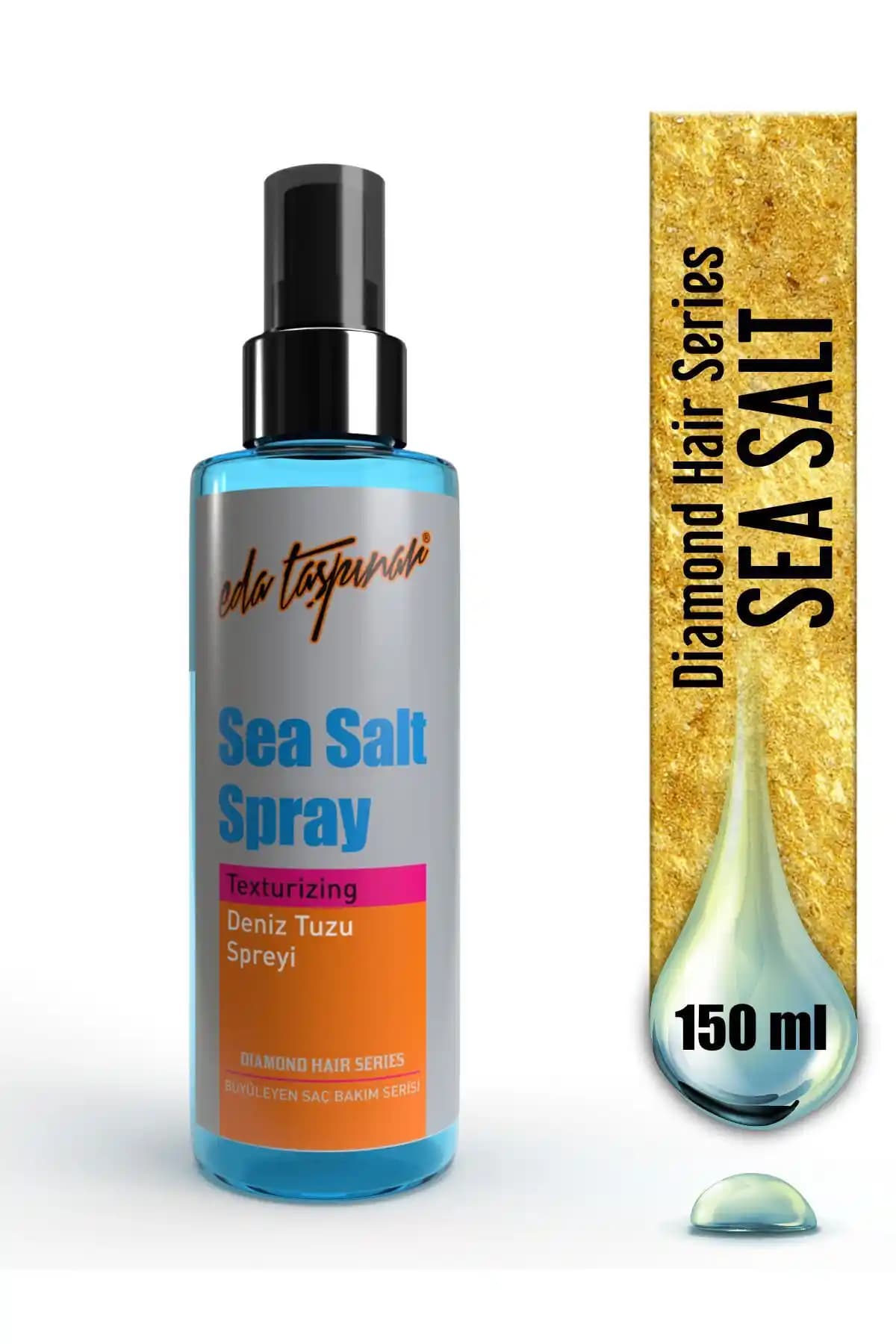 Eda Taşpınar Sea Salt Deniz Tuzu Etkili Saç Şekillendirici Sprey 150ml ile Doğal Dalga ve Hacim