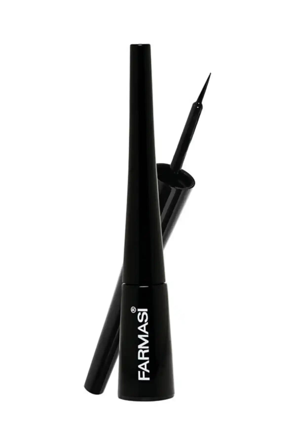Farmasi Siyah Eyeliner Deeplook 4.5 G: İnce Kıl Fırça ile Keskin ve Mat Göz Makyajı
