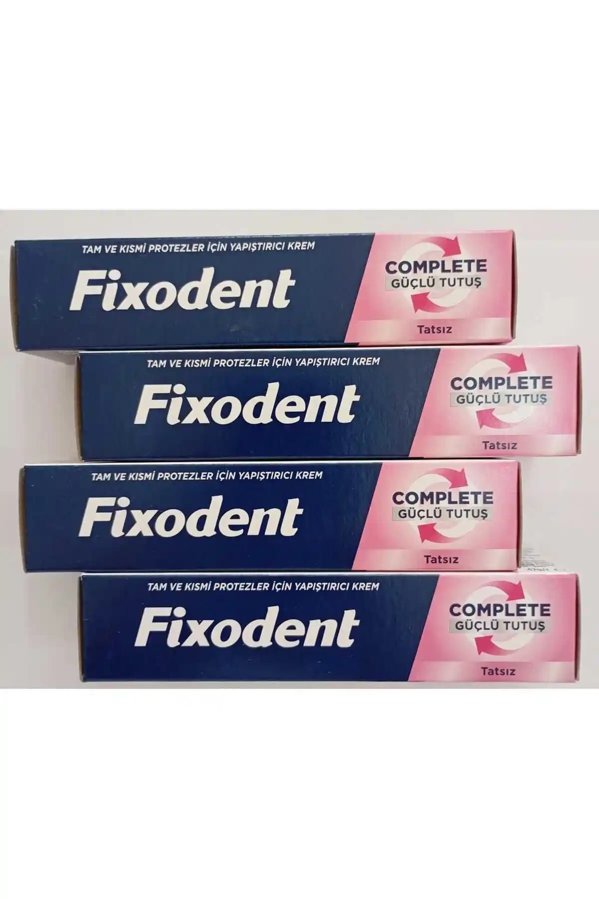 Fixodent Complete Aromasız Diş Protez Yapıştırıcı 47g x4 - Güçlü ve Konforlu Sabitleme