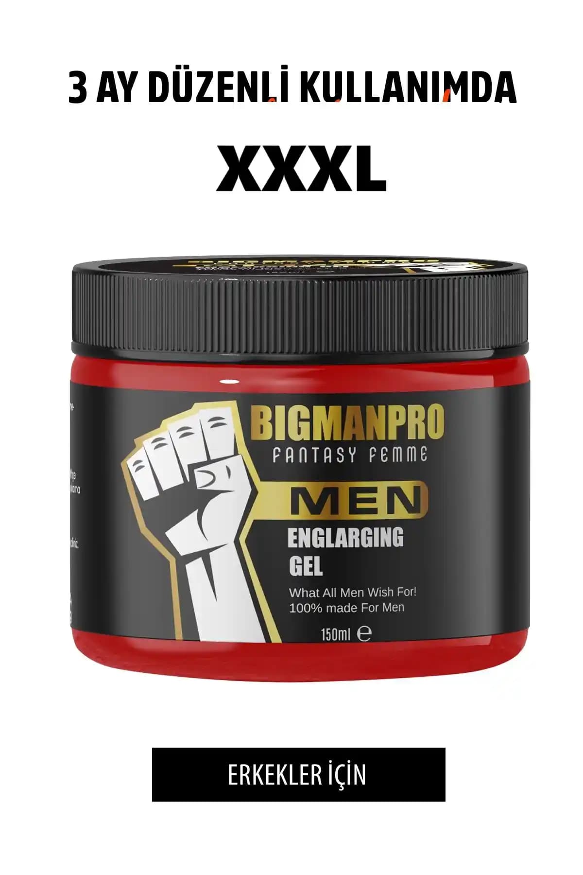 Getmaxxx Xxxl Bigman Pro Men 150 ml Erkek Genital Bölge Bakım Kremi ve Büyütücü Etkisi