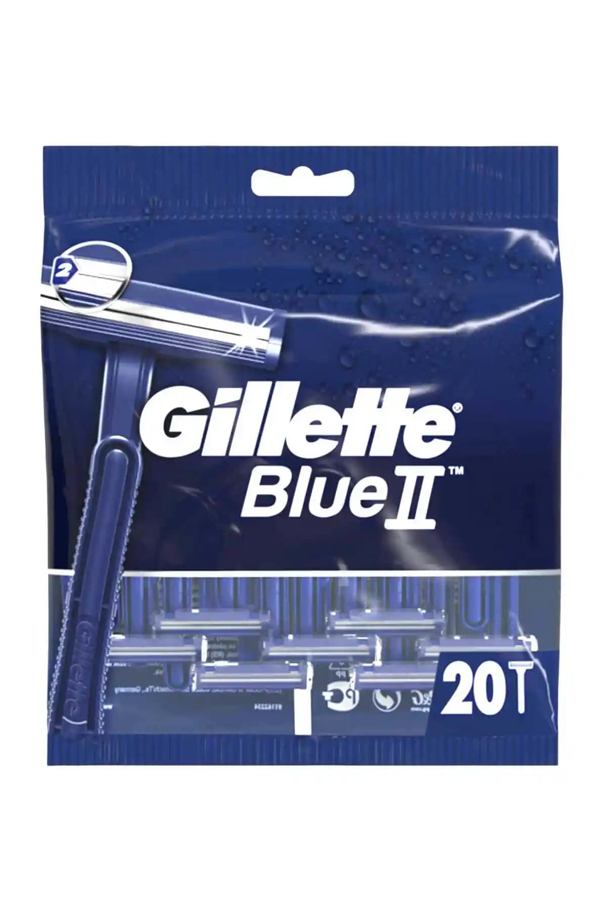 Gillette Blue 2 Tıraş Bıçağı 20'li Poşet: Üç Bıçaklı Pratik ve Ekonomik Tıraş Çözümü