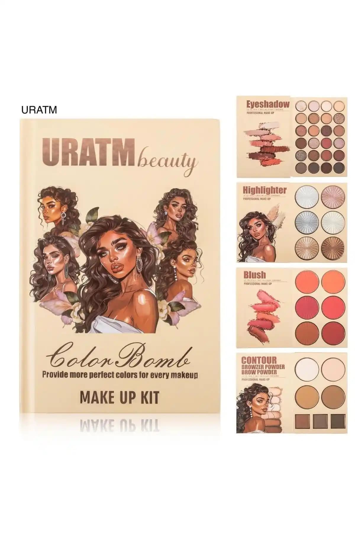 HaLVeY 43 Renkli Çok Fonksiyonlu Kitap Şeklinde Makyaj Seti ile Zengin Renk Seçeneği