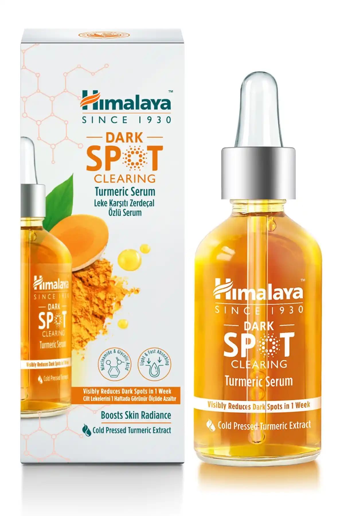 Himalaya Dark Spot Clearing Leke Karşıtı Zerdeçal Özlü Serum 30 ml ile Cilt Tonu Eşitleme
