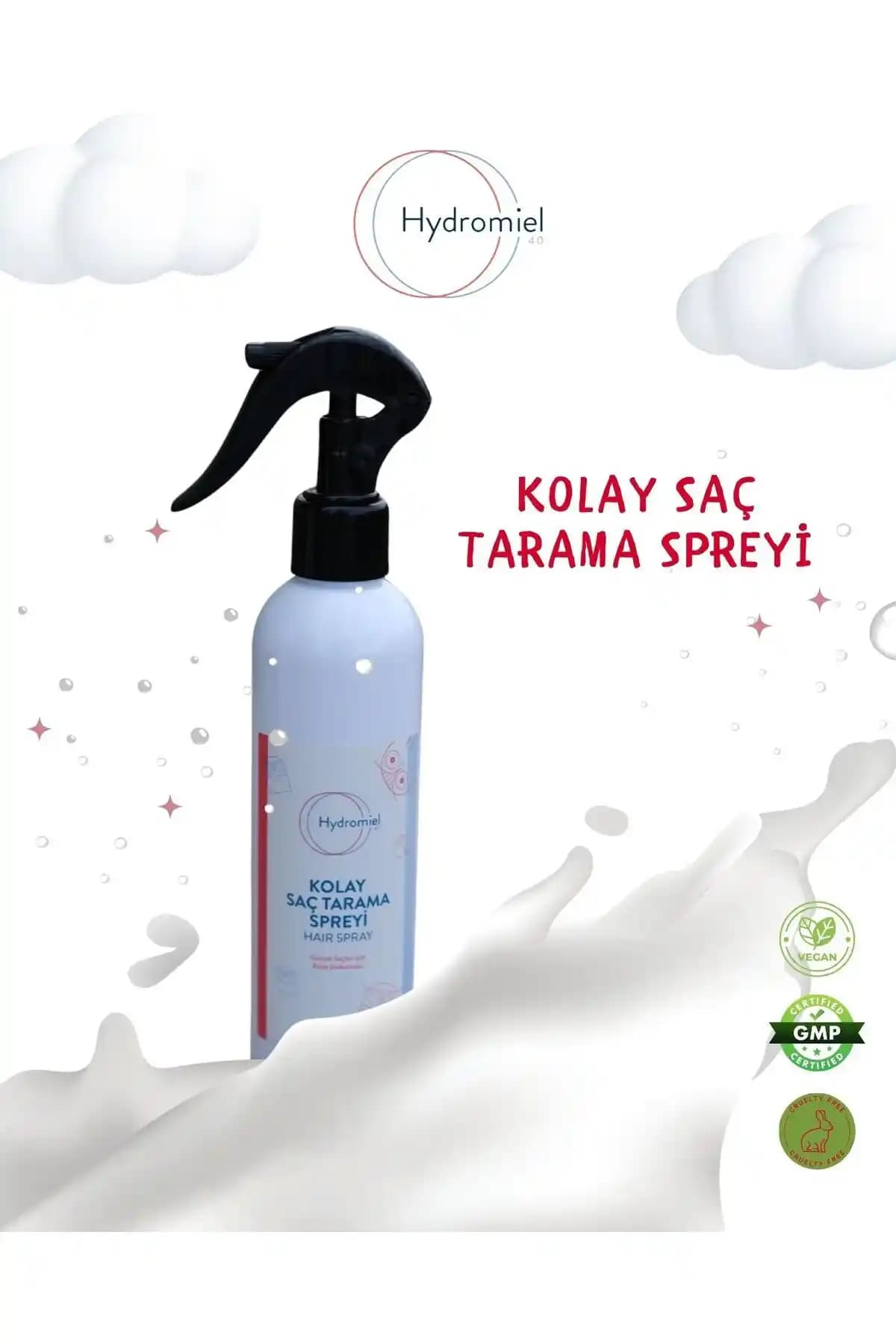 HYDROMİEL Keratin Proteinli Besleyici Saç Tarama Spreyi 250ml ile Kolay ve Sağlıklı Saç Bakımı