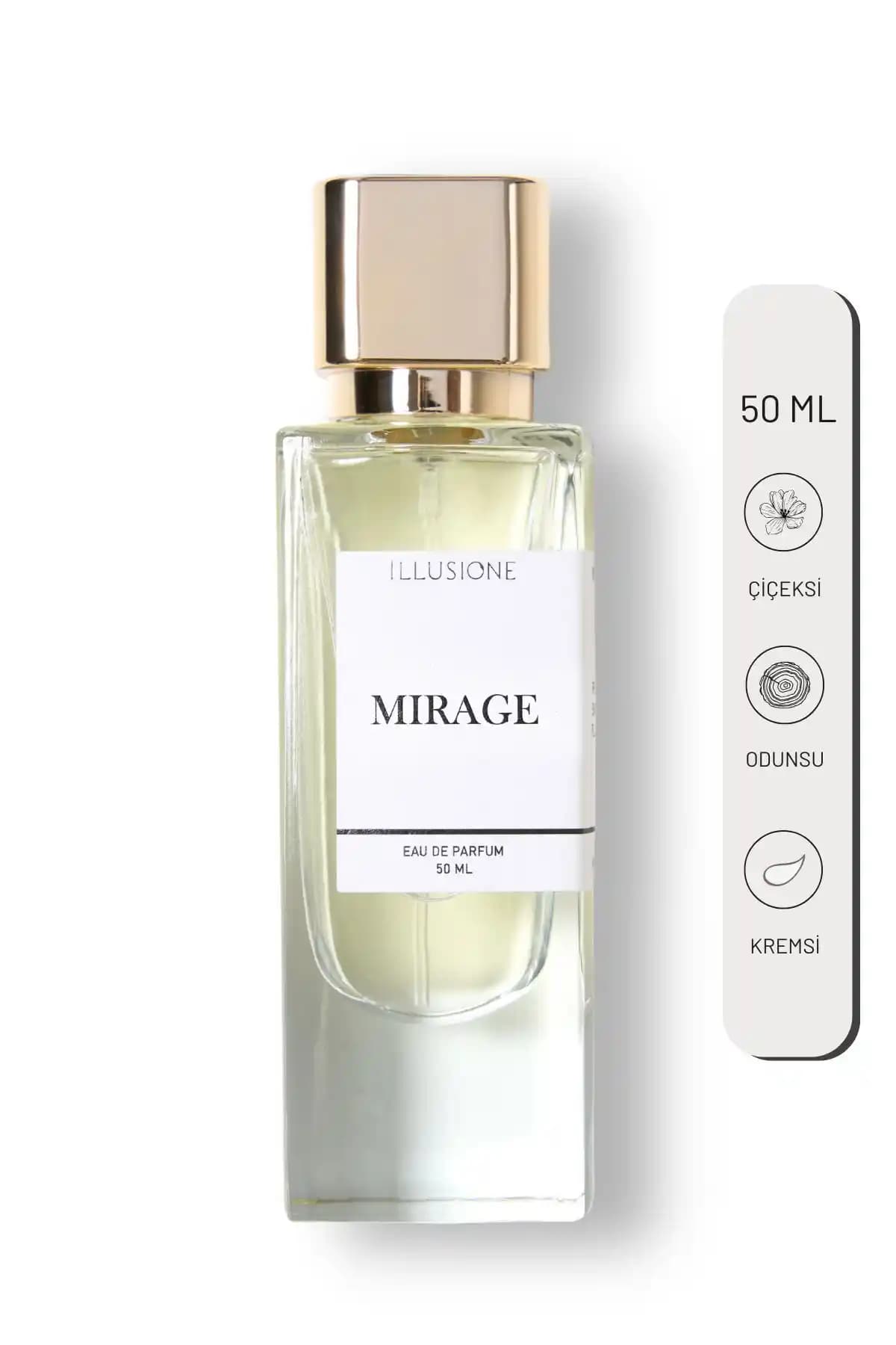 ILLUSIONE FRAGRANCE Mirage Edp Kadın Parfümü 50ml: Çiçeksi ve Odunsu Kalıcı Koku