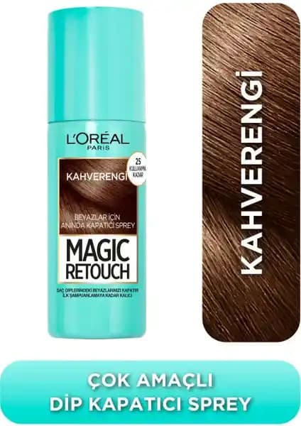 L'Oréal Paris Magic Retouch Kahverengi Beyaz Dipleri Kapatıcı Sprey Hızlı ve Doğal Çözüm