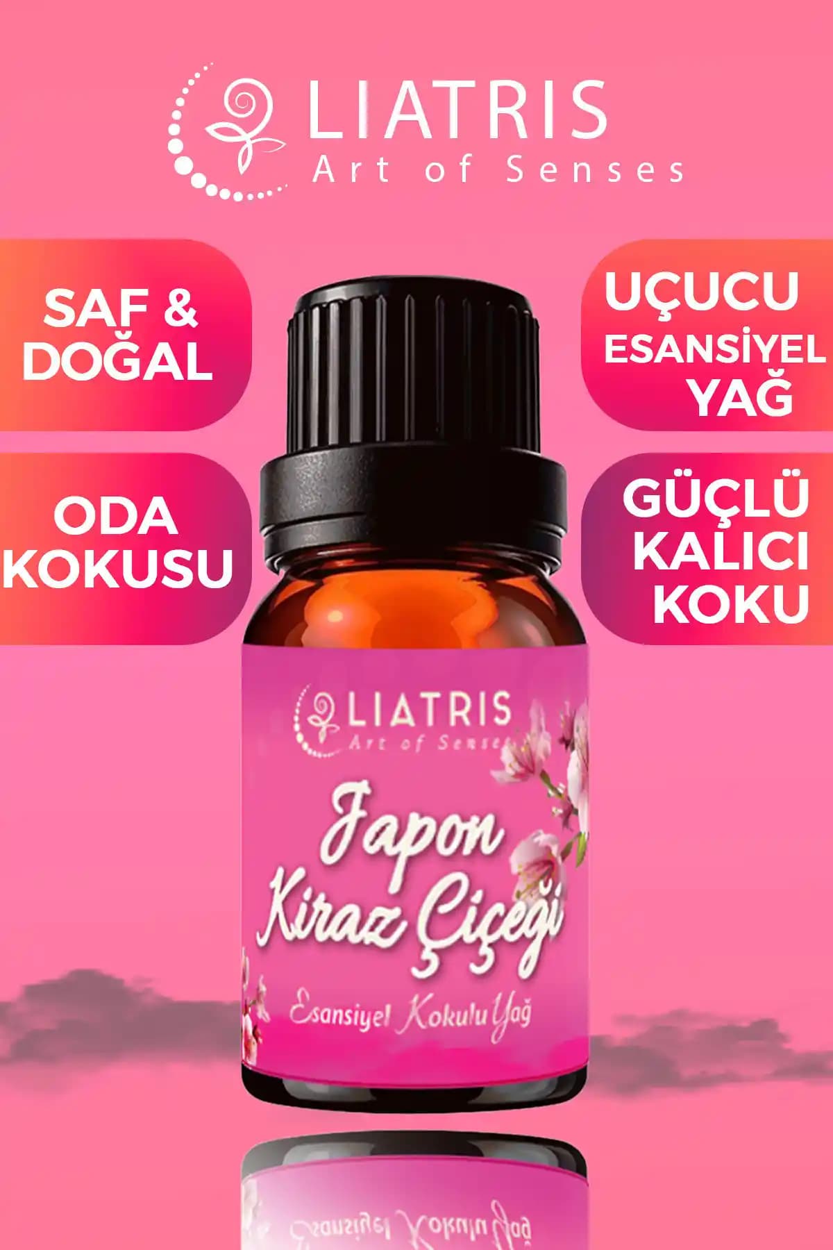 Liatris Japon Kiraz Çiçeği Esansiyel Uçucu Yağı: Doğal ve Ferahlatıcı 10 ml Yağ