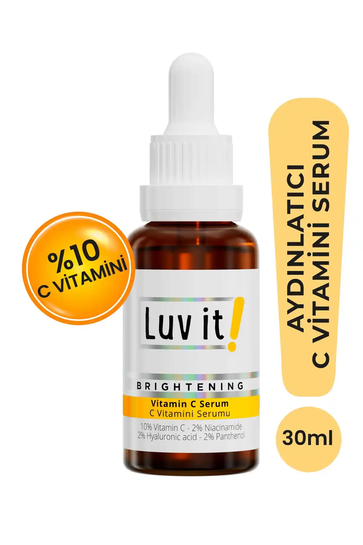 Luv it! Aydınlatıcı C Vitamini Serum 30 ml ile Cilt Tonunuzu Eşitleyin ve Canlandırın