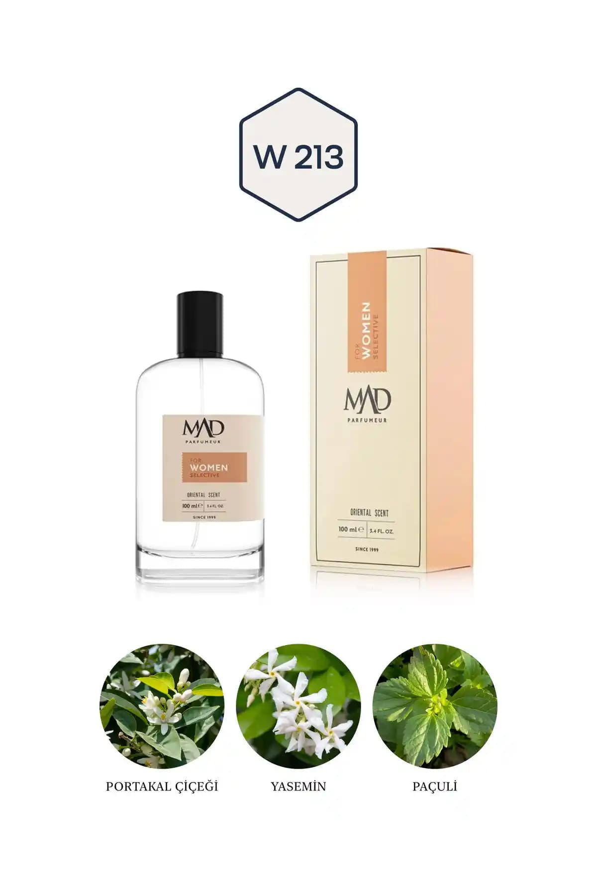 Mad Parfüm Mad W213 Selective 100 ml Kadın Parfümü Aromatik ve Kalıcı Koku