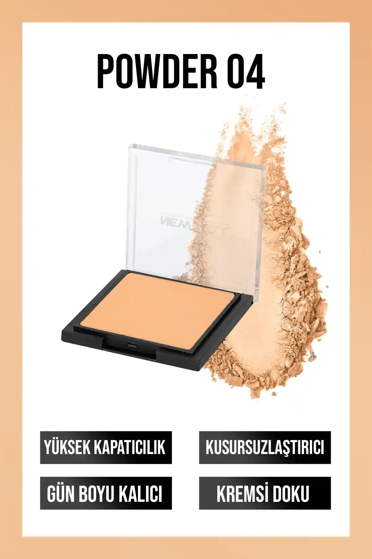 New Well Powder 04: Kusursuz ve Mat Görünüm İçin Yüksek Kapatıcılı Toz Pudra