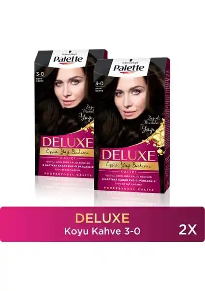 Palette Deluxe Saç Boyası 3-0 Koyu Kahve: Kalıcı ve Parlak Doğal Renk