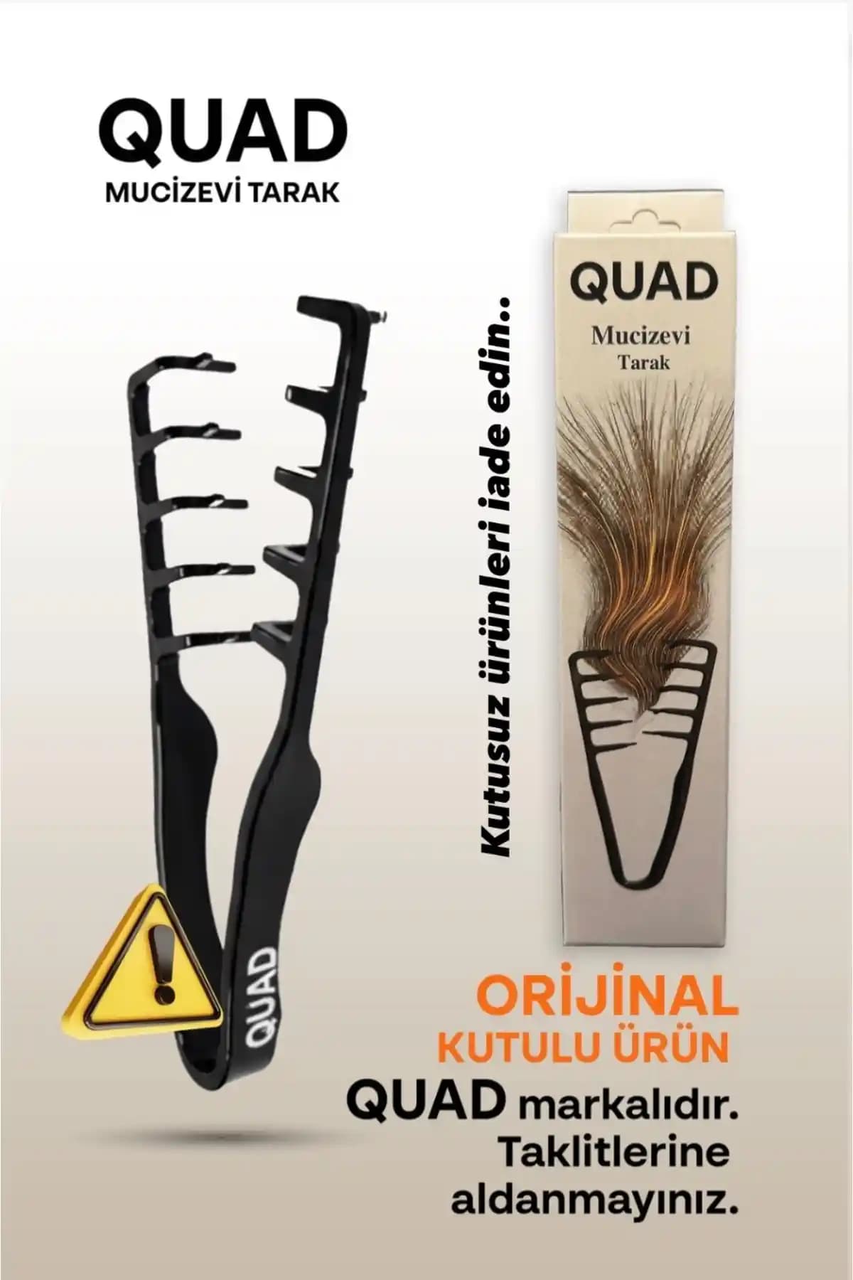 QUAD Kutulu Mucizevi Tarak: Evde Profesyonel Saç Şekillendirme ve Hacim Artırma