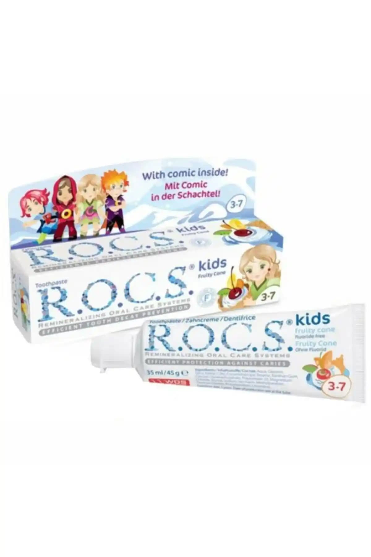 R.O.C.S. Kids 3-7 Yaş Meyveli Çocuk Diş Macunu – Doğal ve Güvenli Formül