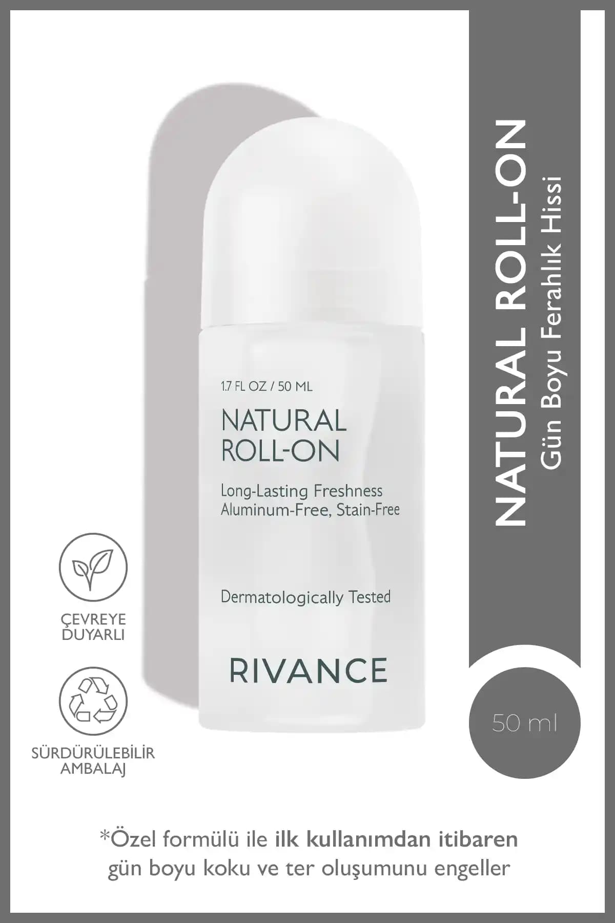 Rivance %100 Doğal Roll-On Deodorant ile Etkili ve Cilt Dostu Ter Kokusunu Önleyin