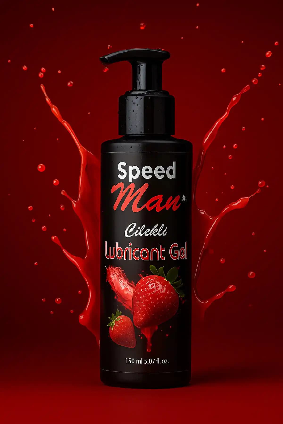 Speedman Çilek Aromalı Lubricant Jel 150ml - Uzun Süreli Etkili Cinsel Konfor Sağlayıcı