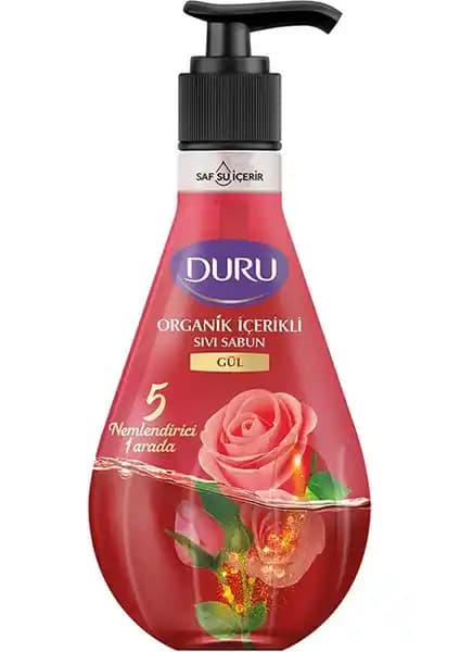Duru Organik Gül Sıvı Sabun 500ml - Doğal ve Etkili Temizlik Çözümü