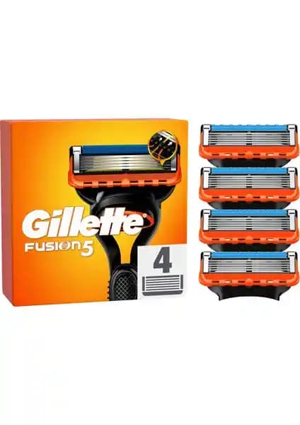 Gillette Fusion Yedek Bıçağı 4'lü ve Fusion5 Tıraş Makinesi Karşılaştırması