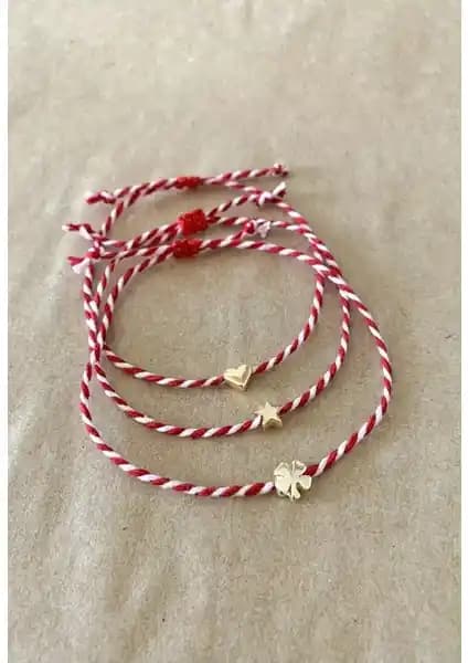 Atelier Çağla 3’lü Kalp Yıldız Yonca Marteniçka Bileklik Seti Şık ve Anlam Dolu Takı Seçeneği