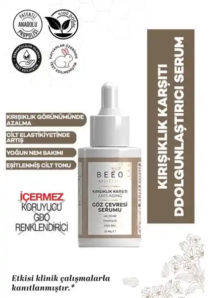 BEE'O Apibeauty Arı Zehirli Propolisli Anti-Aging Göz Serumu: Doğal ve Etkili Bakım Çözümü