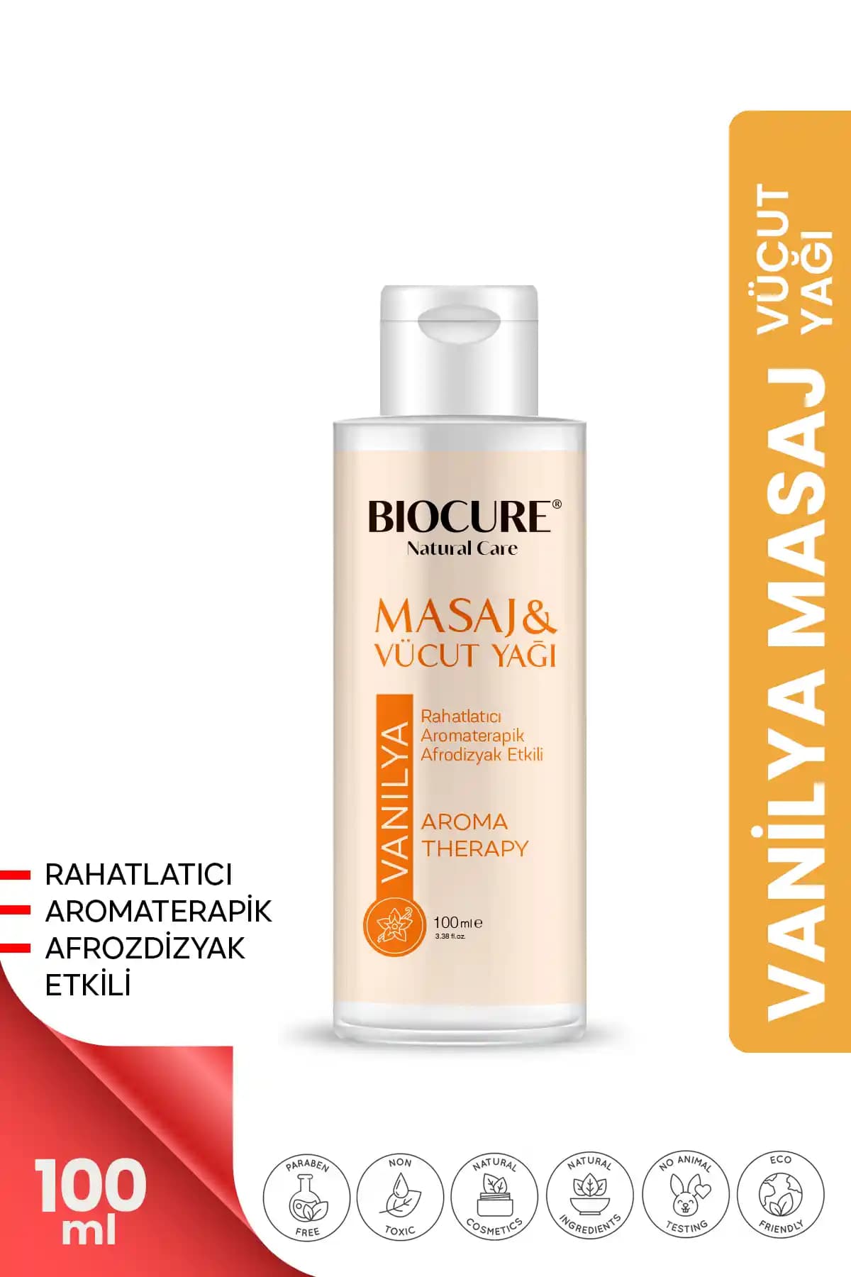 Biocure Vanilya Özlü Aromaterapik Masaj Yağı Doğal ve Rahatlatıcı Özellikleriyle Öne Çıkar
