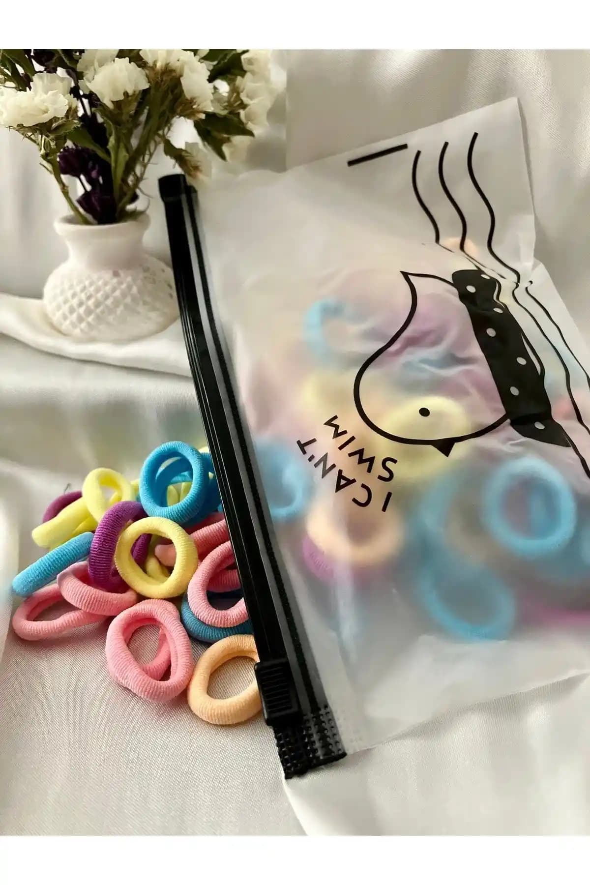 Büzey Aksesuar 100'lü Mini Lastik Toka Seti Pastel Renkler Hafif ve Dayanıklı Tasarım