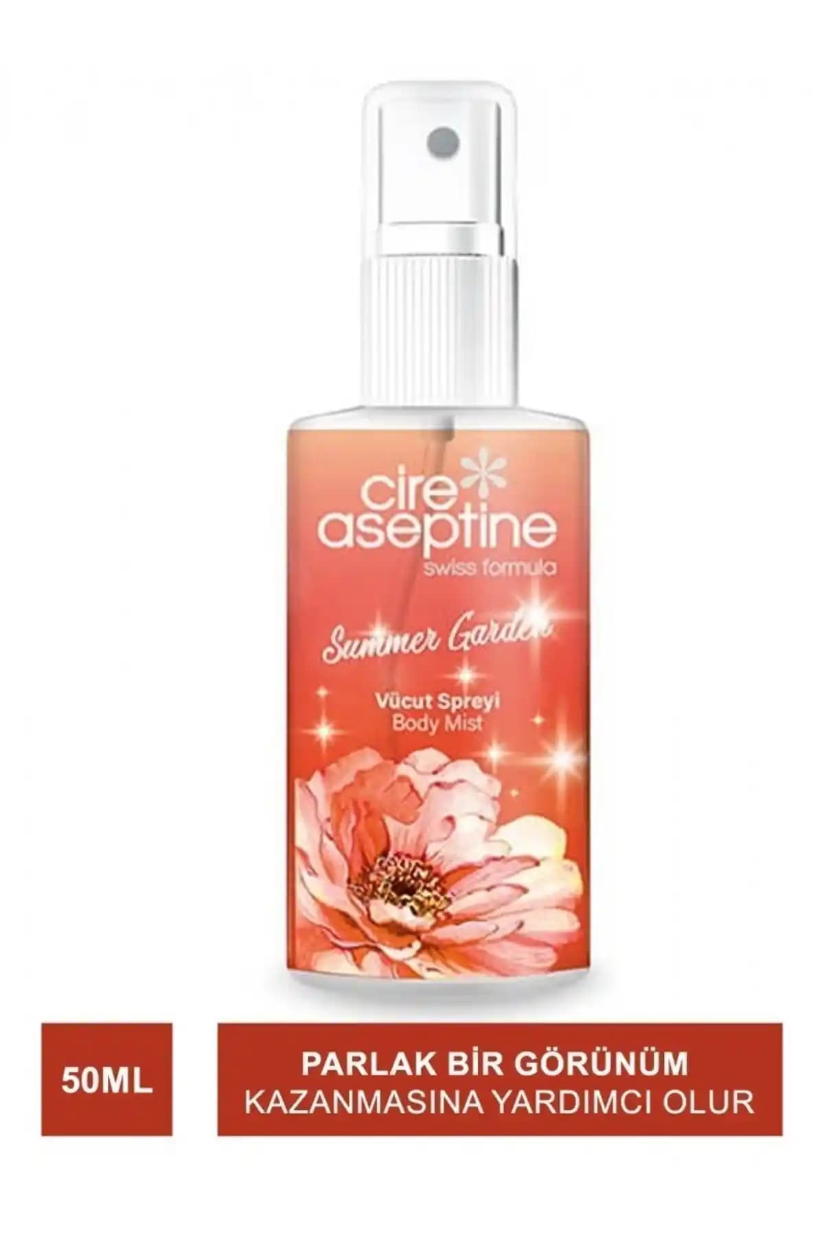 Cire Aseptine Summer Garden Vücut Spreyi Yaz Ayları İçin Ferahlatıcı ve Hafif Koku Seçeneği