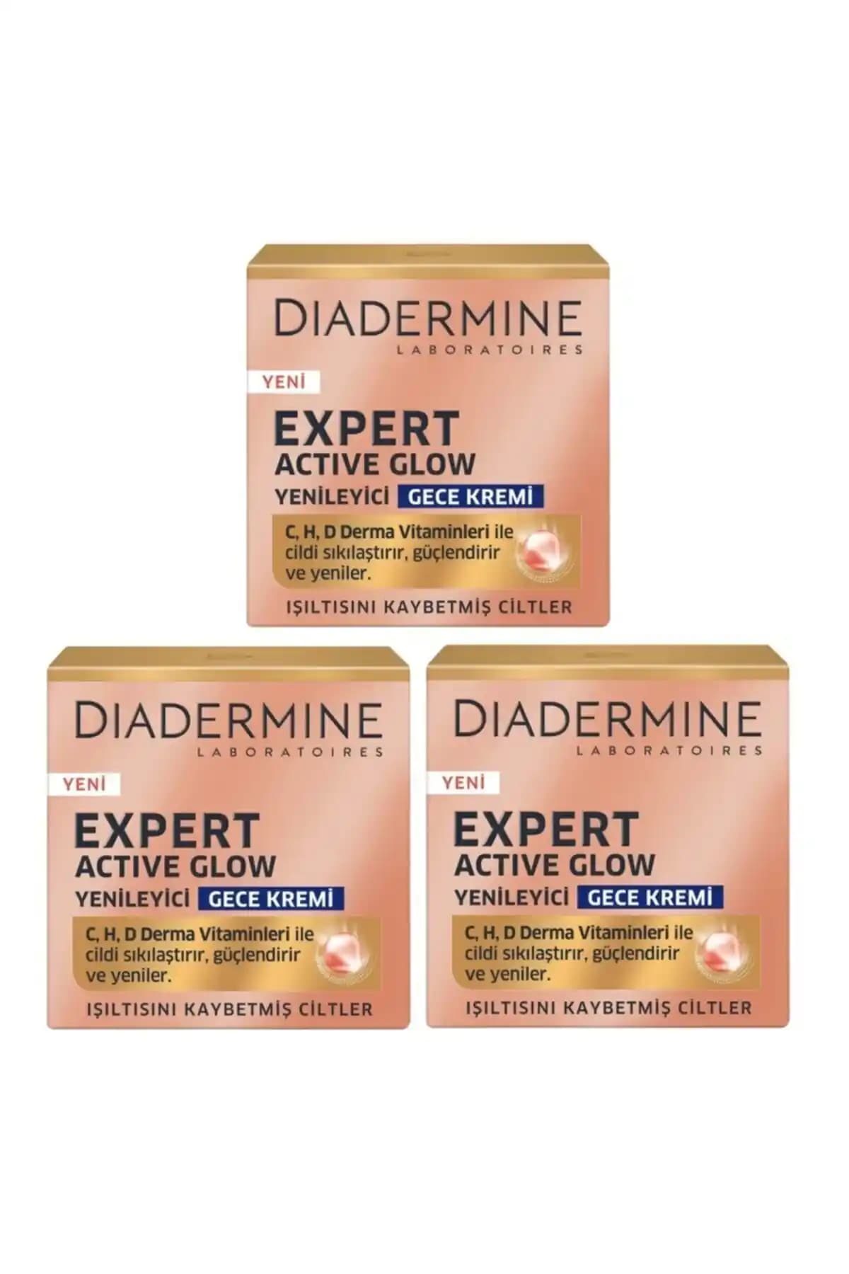 Diadermine Expert Active Glow Kırışıklık Karşıtı Gece Kremi: Nemlendirici ve Yaşlanma Karşıtı Bakım