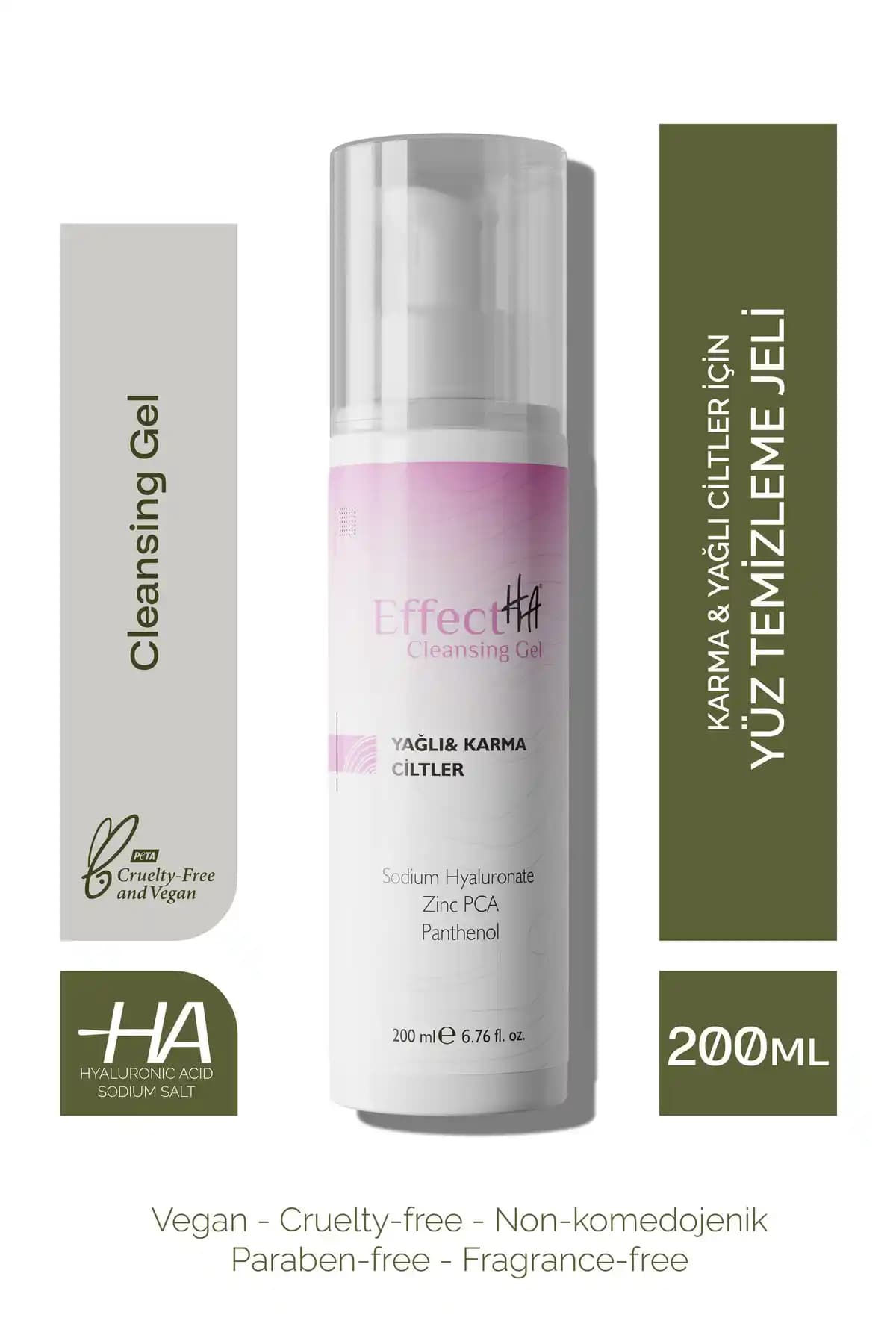 EffectHA Karma ve Yağlı Ciltler İçin Yüz Temizleme Jeli: Derinlemesine Temizlik ve Nem Desteği