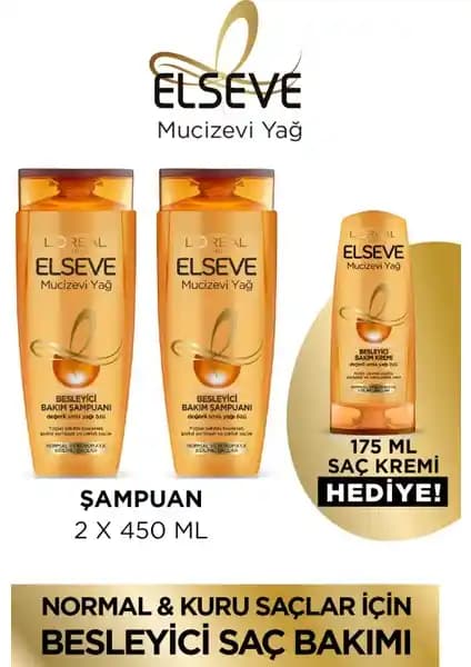 Elseve Mucizevi Yağ Besleyici Şampuan ve Saç Bakım Seti: Doğal ve Güçlü Saçlar İçin Uygun
