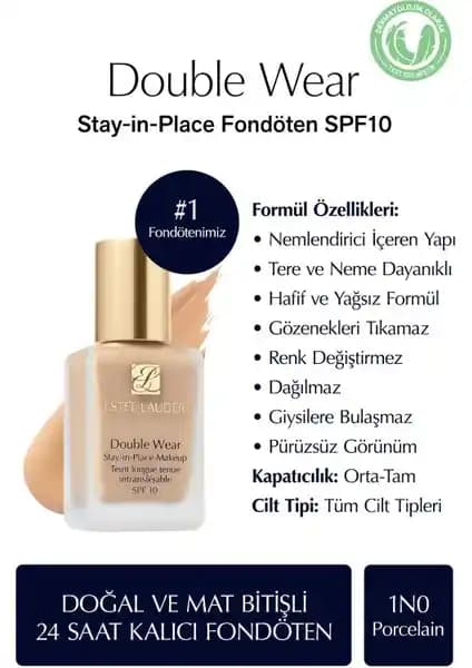 Estee Lauder Double Wear Fondöten Karşılaştırması: 1N0 Porcelain ve 1N2 Ecru özellikleri ve performans analizi