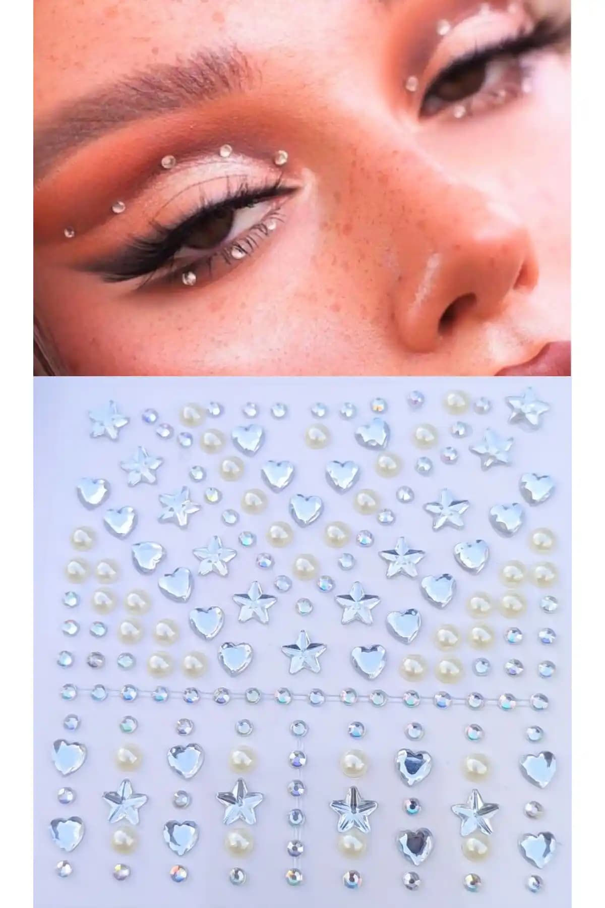 Giraffe Sticker Beyaz İnci Yıldız ve Kalpli Model: Çok Yönlü Dekorasyon ve Güzellik Uygulamaları