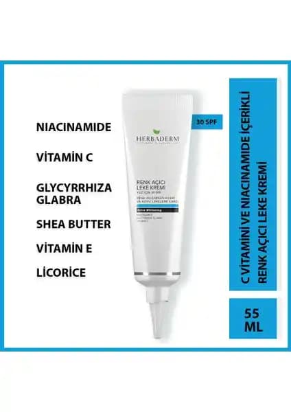 Herbaderm Renk Açıcı Leke Kremi: Cilt Tonunu Dengeleyen ve Lekeleri Hafifleten Formül