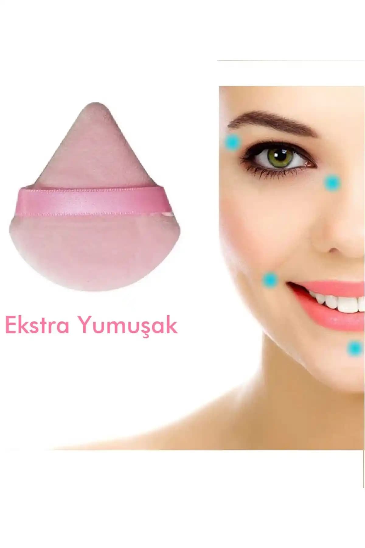 Malinka Pembe Üçgen Kadife Yıkanabilir Makyaj Süngeri - Yüksek Performanslı Kozmetik Aksesuarı