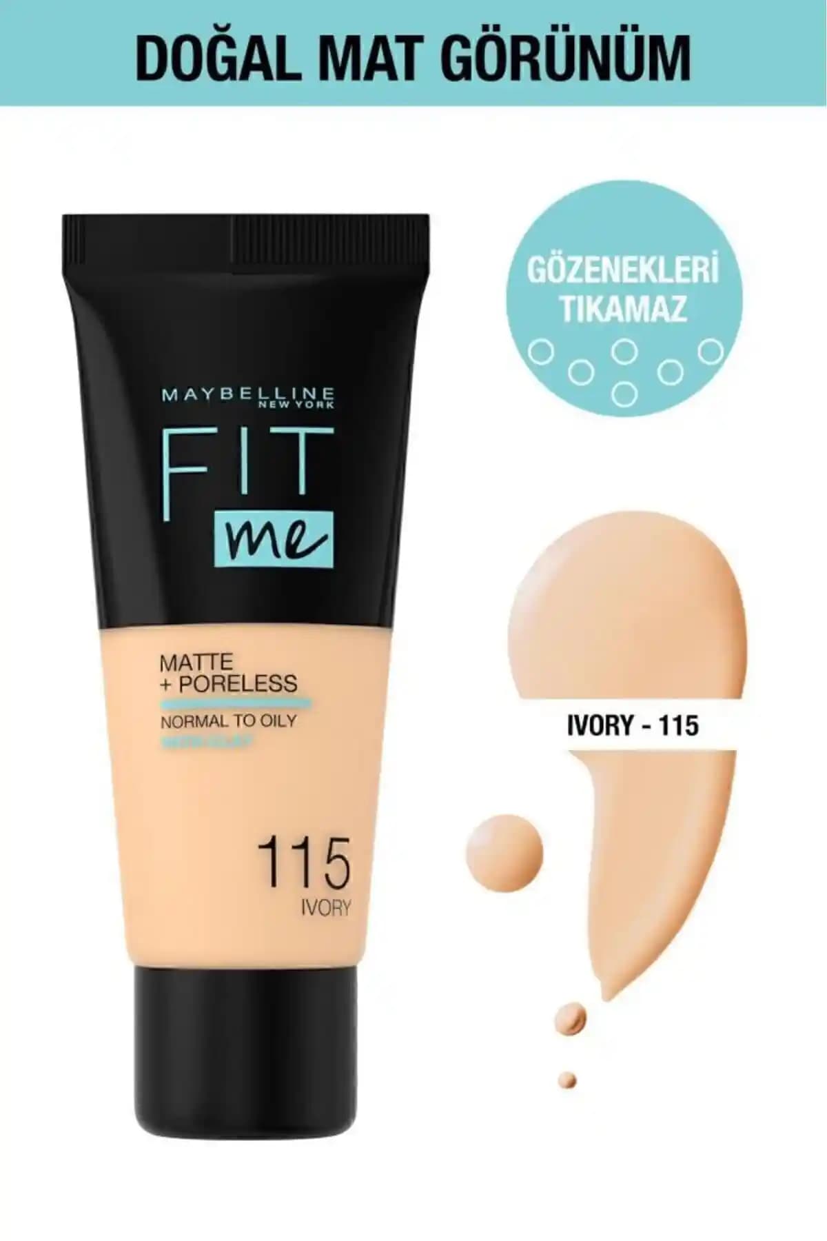 Maybelline Fit Me Matte Poreless Fondöten: Doğal ve Mat Görünüm Sağlayan Makyaj Temeli