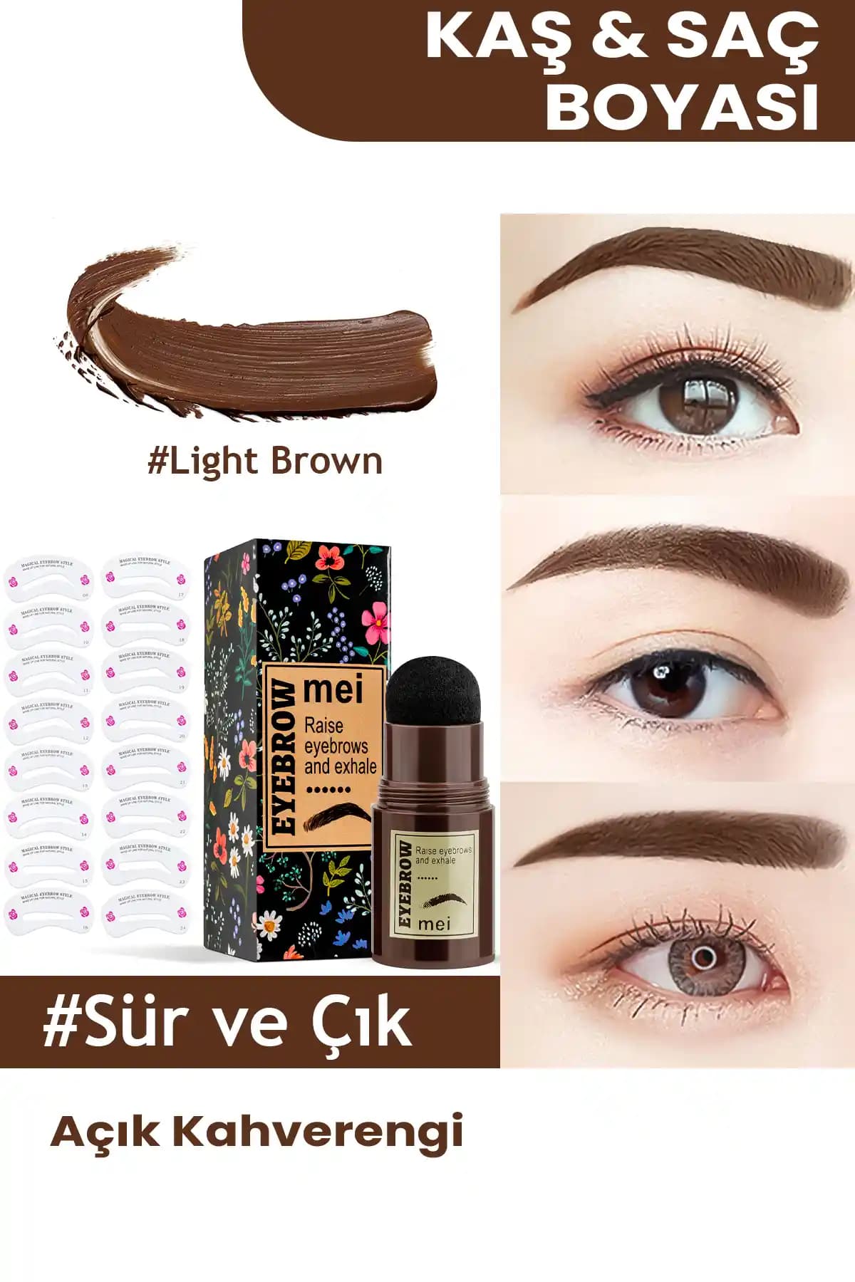 Mei Kaş Şekillendirici ve Saç Dolgunlaştırıcı Set: Çok Yönlü ve Kullanışlı Makyaj Çözümü