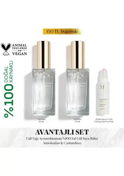 Misbahçe Limited Edition Gül Suyu Serisi Doğal ve Ferahlatıcı Cilt Bakım Ürünleri