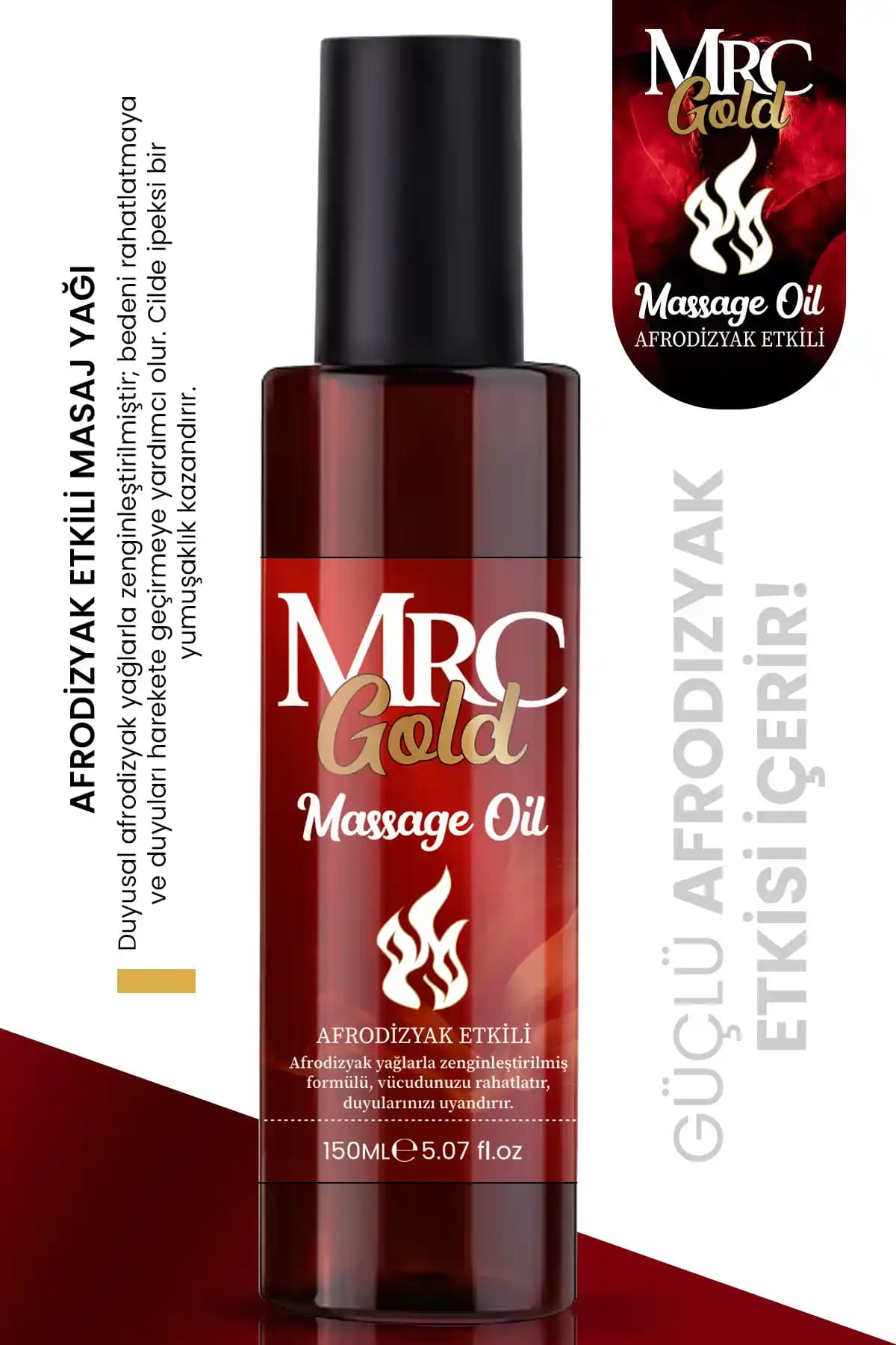 MRC GOLD Erotik Masaj Yağı Doğal İçeriklerle Rahatlatıcı Aromaterapi Deneyimi