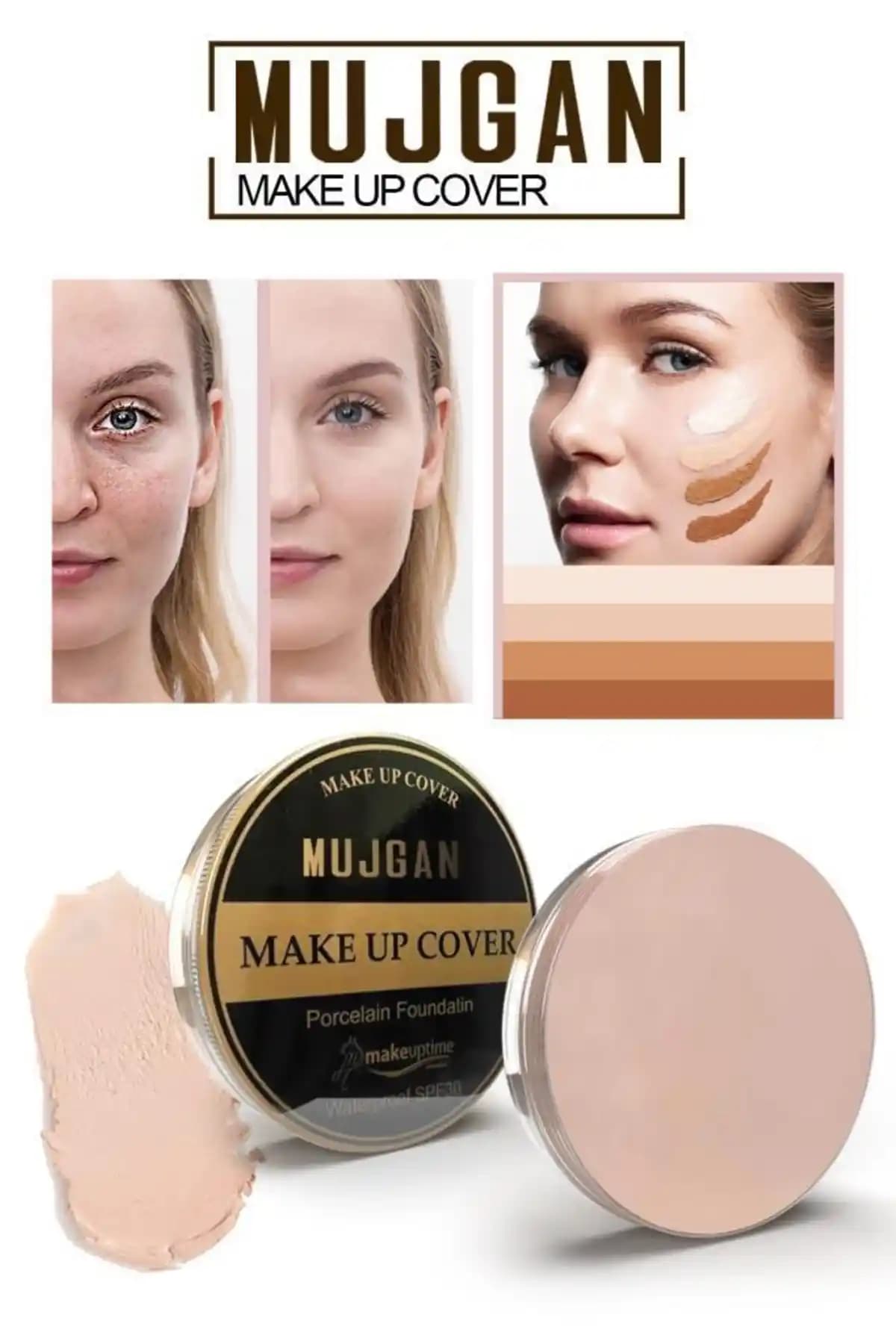 MUJGAN Make Up Cover Porselen Fondöten Kapatıcı: Yüksek Kapatıcılık ve Uzun Süreli Kalıcılık