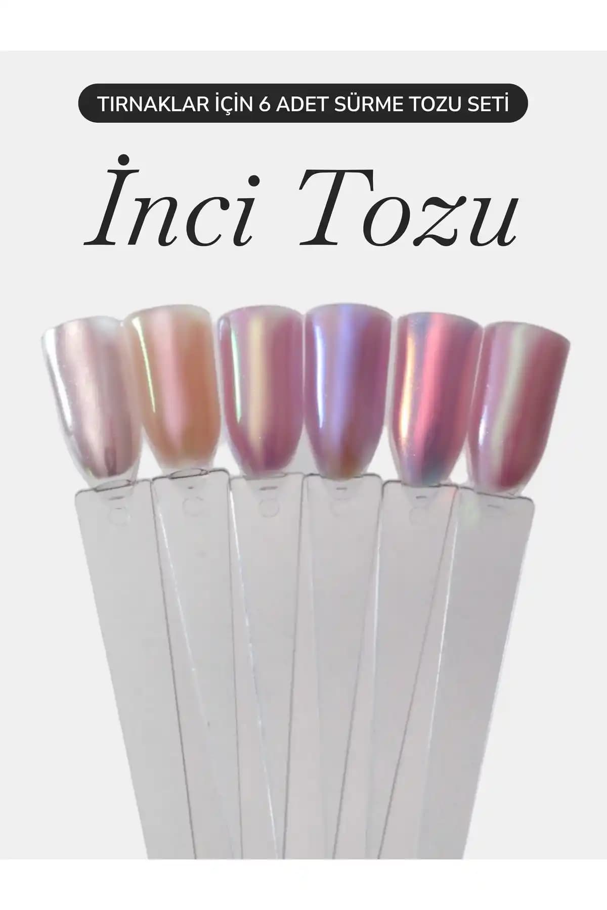 Nail Republic 6'lı İnci Tırnak Tozu Seti Parıltılı ve Şık Tırnak Dekorasyonu İçin Uygun