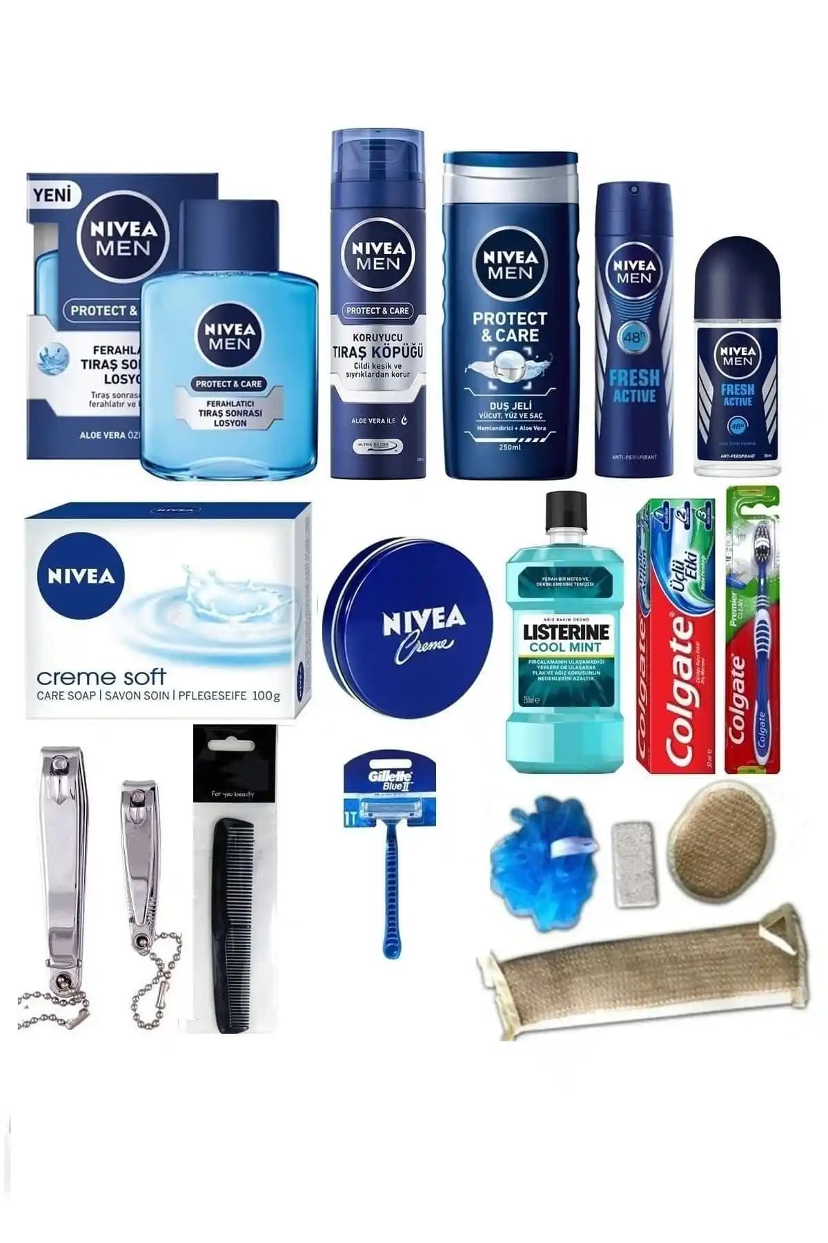 NIVEA Damat Çeyiz Bohça Seti Full Lüks Kapsamlı Bakım ve Hijyen Ürünleri