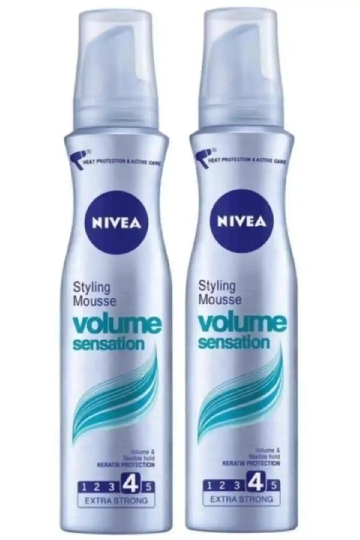 NIVEA Hacim Veren Saç Köpüğü 300 Ml 2'li Set Doğal ve Dolgun Saçlar İçin Uygun