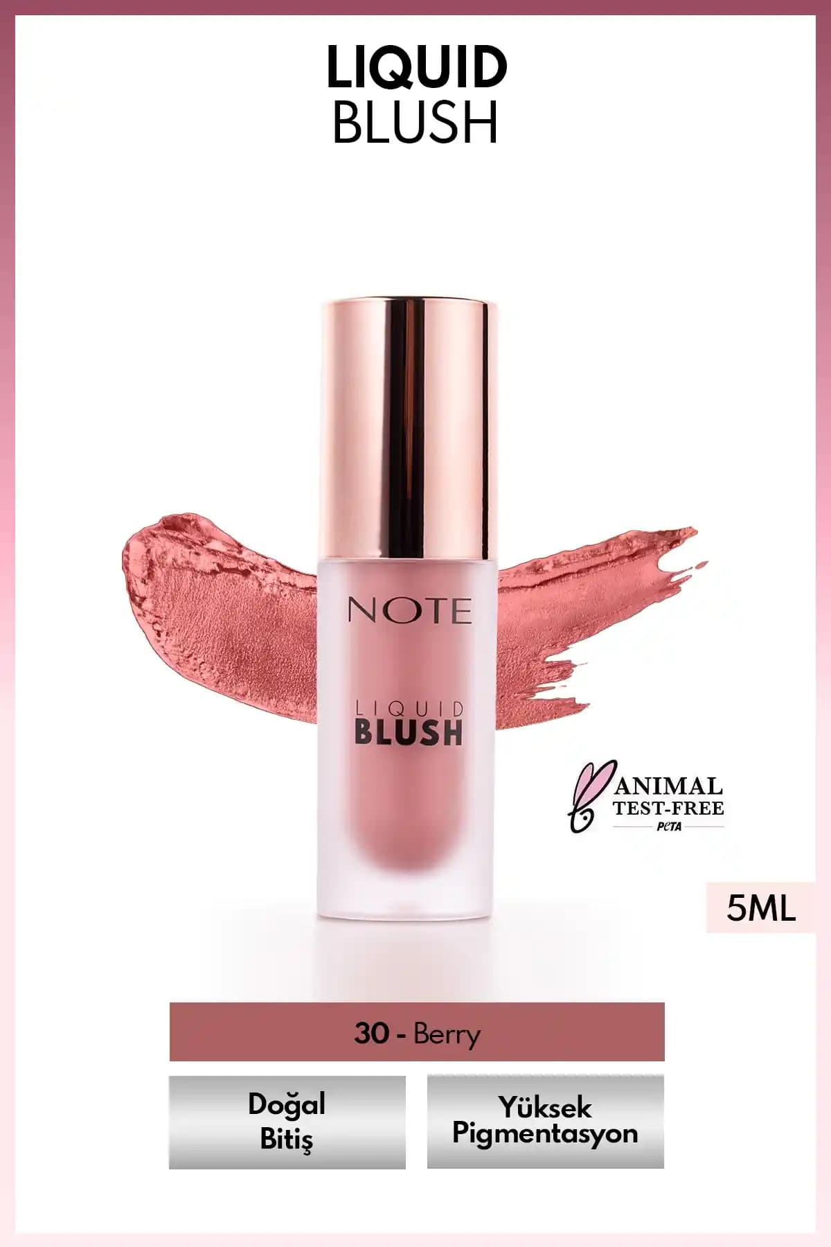Note Cosmetics Liquid Blush Parlak ve Doğal Görünüm Sağlayan Sıvı Allık Türkiye Üretimi