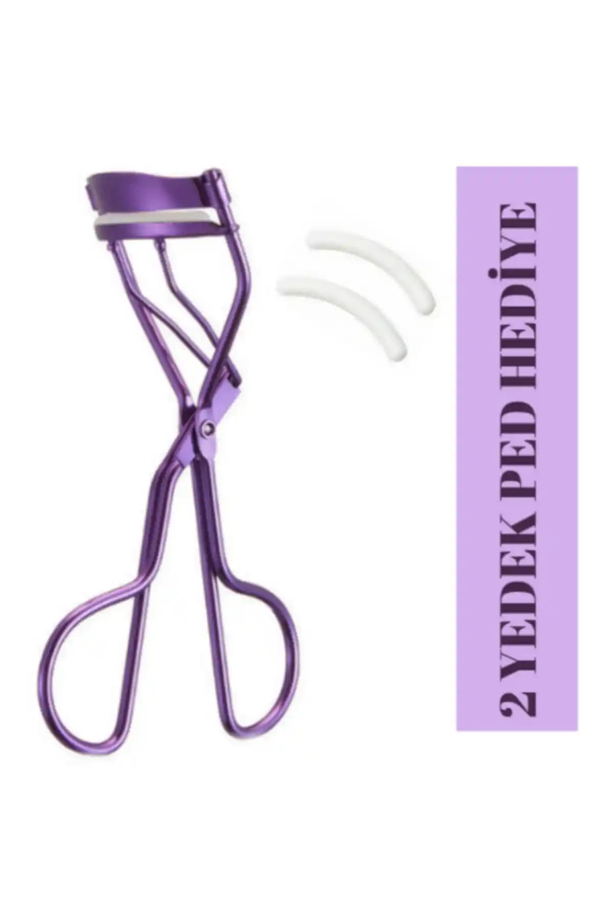 NURDAY Profesyonel Kirpik Kıvırıcı ve Makası Mor Renkli Estetik Tasarım