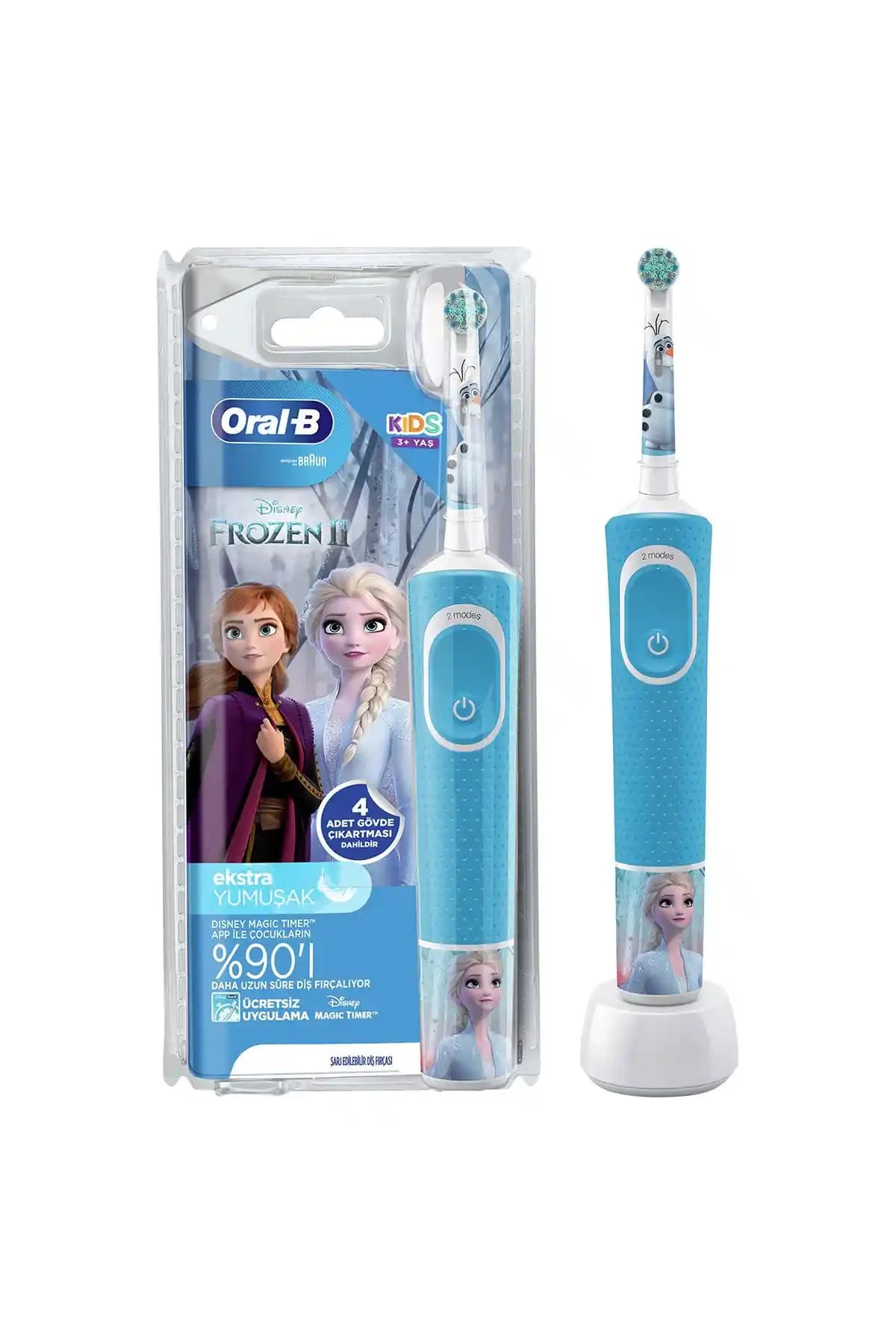 Oral-B D100 Frozen Çocuk Şarj Edilebilir Diş Fırçası Güvenli ve Eğlenceli Ağız Bakımı