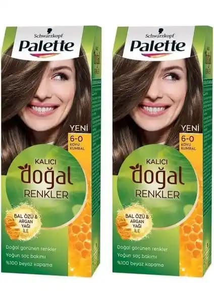 Palette Kalıcı Doğal Renkler Saç Boyası 6-0 Koyu Kumral Doğal ve Kalıcı Saç Rengi Sağlar