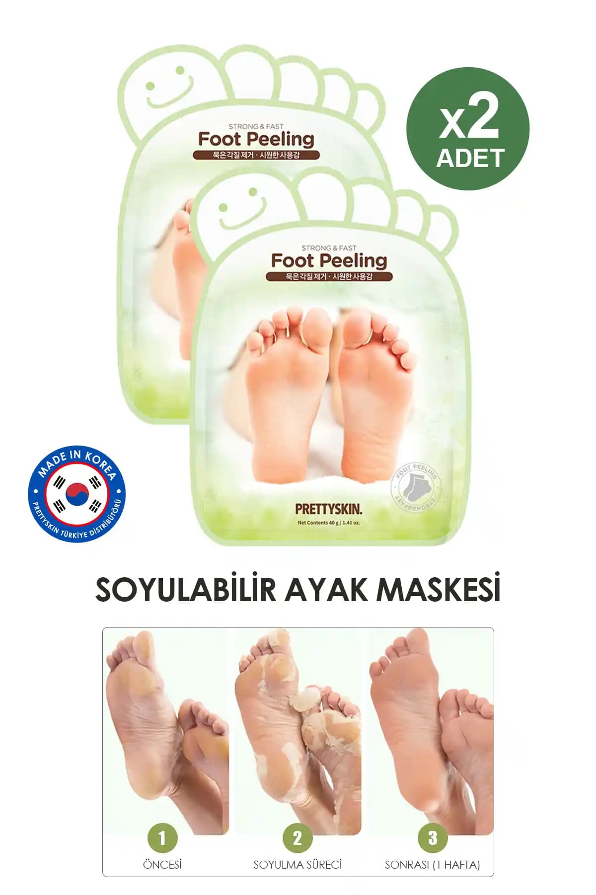 PRETTYSKIN Nemlendirici Çatlak Karşıtı Peeling Etkili Ayak Maskesi Ürün Özellikleri ve Faydaları