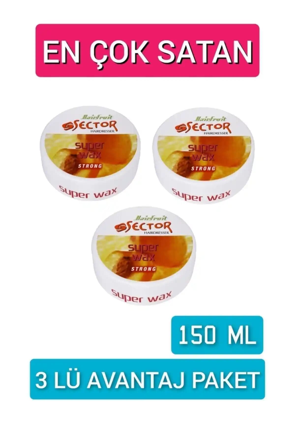 Sector Wax Super Strong Vax 150ml - Güçlü Tutuculuk ve Pratik Kullanım Özelliğiyle Saç Şekillendirme