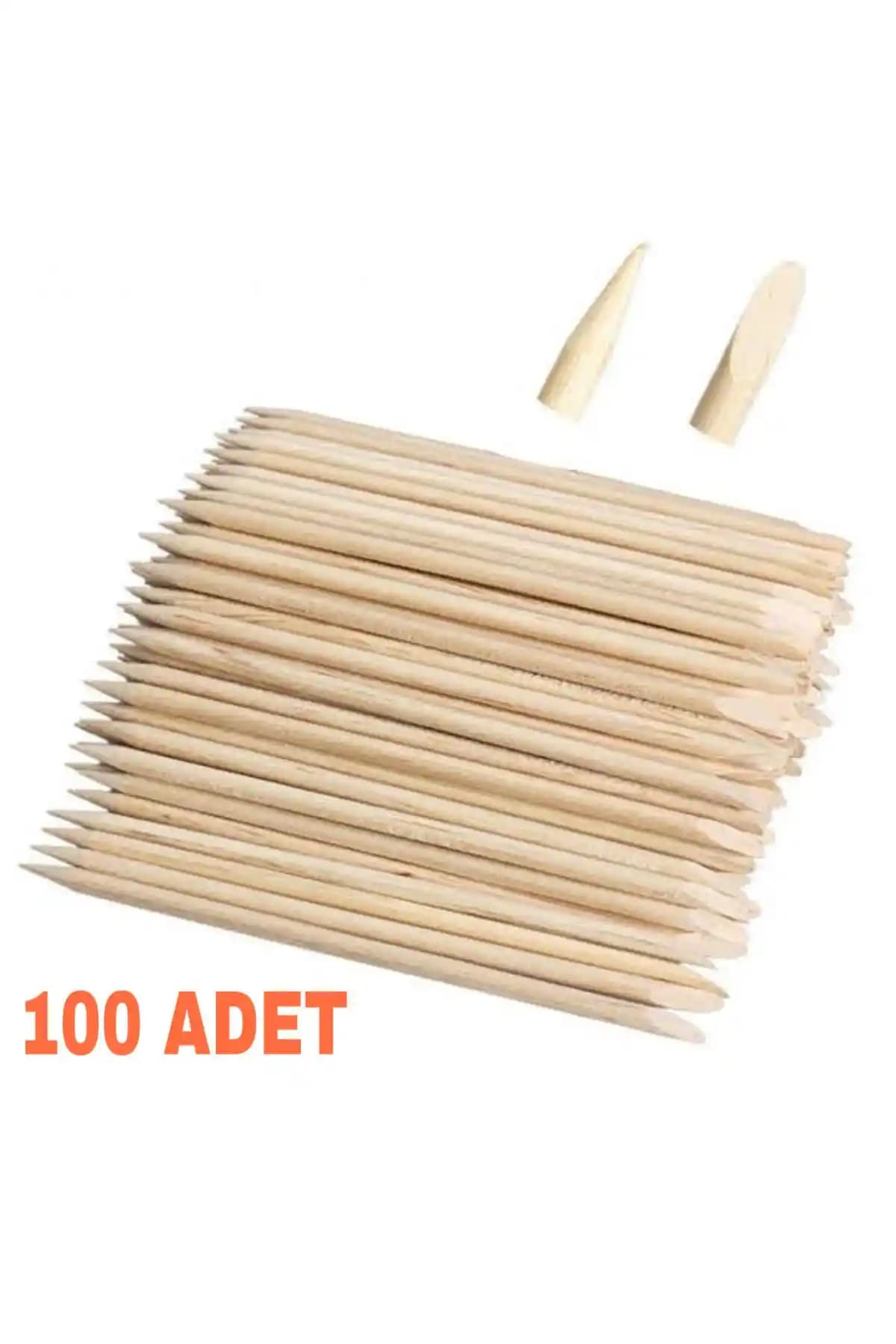 SİNKA 100'lü Ahşap Manikür Çubuğu Seti Kaliteli ve Hijyenik Tırnak Bakımı İçin Uygun